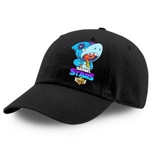Кепка дитяча Бавовна Леон Акула Бравл Старс (Leon Shark Brawl Stars) 9273-1016-BK фото