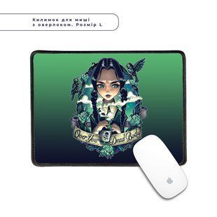 Килимок для миші з оверлоком Уенсдей (Wendsday) L 5962-3922-XL фото