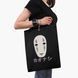 Эко сумка Безликий Бог Каонаси Унесённые призраками (Spirited Away) черная саржа, шоппер с принтом 9227-2646-BK фото