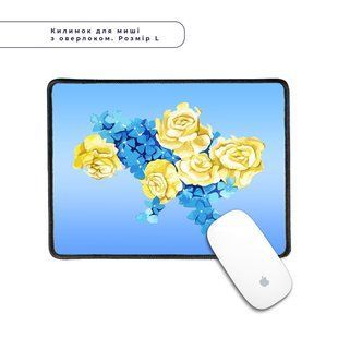 Килимок для миші з оверлоком Квітуча Україна L 5962-3699-XL фото
