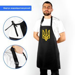 Фартух Водовідштовхуючий Герб України Чорний 93699-3790 фото