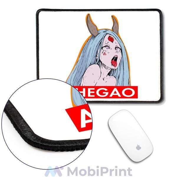 Килимок для миші з оверлоком Ахегао дівчина-рот лого(Ahegao girl logo) L 5962-3508-XL фото