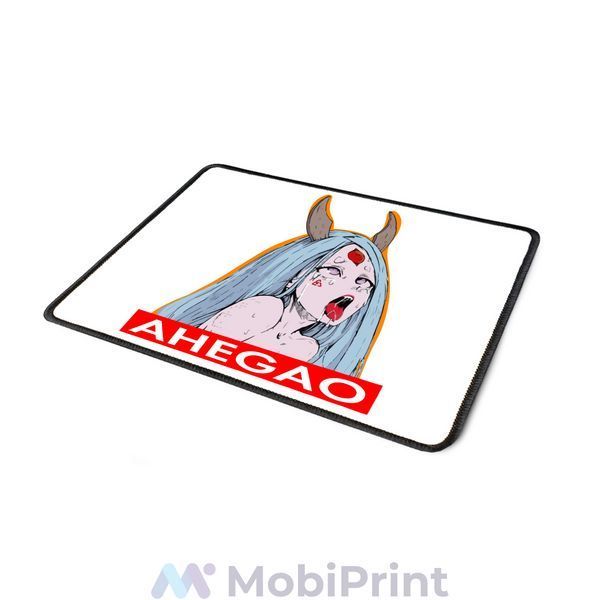 Килимок для миші з оверлоком Ахегао дівчина-рот лого(Ahegao girl logo) L 5962-3508-XL фото