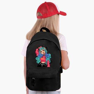 Дитячий рюкзак Дівчина демон (Cute Girl Illustration Art) Чорний 9263-2838-BK фото