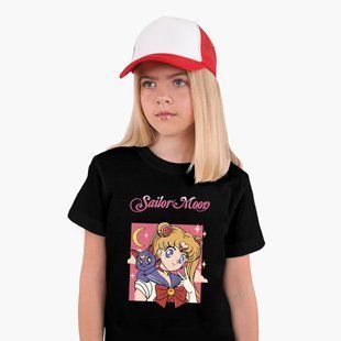 Детская футболка Сейлор Мун (Sailor Moon), цветная футболка с принтом 25186-2659-BK фото