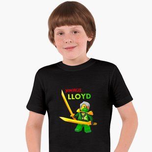 Детская футболка Ллойд Гармадон Лего Ниндзяго (Lloyd Montgomery Garmadon LEGO Ninjago Masters of Spinjitzu), цветная футболка с принтом 25186-2641-BK фото