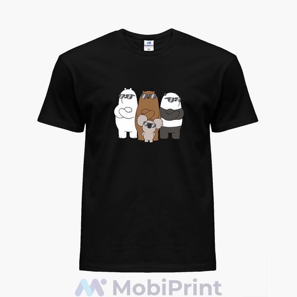 Детская футболка Вся правда о медведях (We Bare Bears), цветная футболка с принтом 25186-2892-BK фото