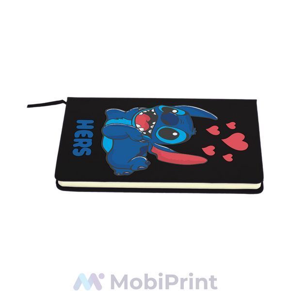 Блокнот софт тач в лінію А5 96 арк. Стіч (Stitch Hers) 92288-3469-BK фото