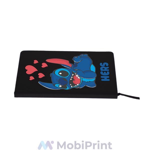 Блокнот софт тач в лінію А5 96 арк. Стіч (Stitch Hers) 92288-3469-BK фото