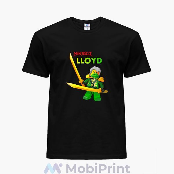 Детская футболка Ллойд Гармадон Лего Ниндзяго (Lloyd Montgomery Garmadon LEGO Ninjago Masters of Spinjitzu), цветная футболка с принтом 25186-2641-BK фото