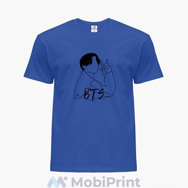 Дитяча футболка Чон Джонгук БТС (Jungkook BTS), кольорова футболка Музика 25186-3277-BL фото