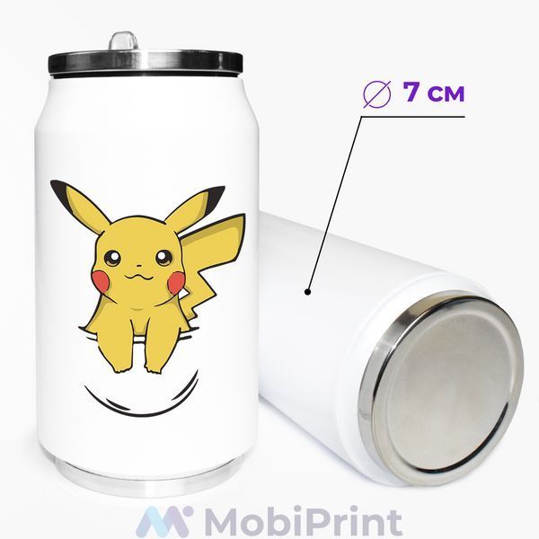 Термокружка Покемон Пікачу (Pikachu) термобанка з нержавіючої сталі з принтом 31091-3439-350 фото