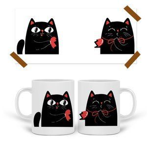 Кружка біла Коти 20259-3949 фото