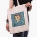Еко сумка Кіт Вінсент Ван Гог (Vincent van Gogh Cat) бежева канвас з принтом 9227-2959-WT фото 1