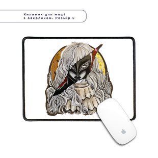 Килимок для миші з оверлоком Берсерк Гріффіт-Фемто портрет (Berserk Griffith) L 5962-3485-XL фото