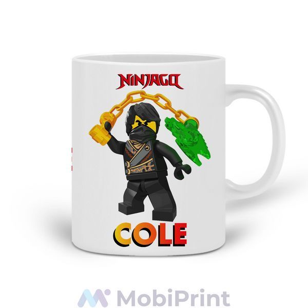 Кружка біла Коул Лего Ніндзяго (Cole LEGO Ninjago Masters of Spinjitzu) 20259-2640 фото