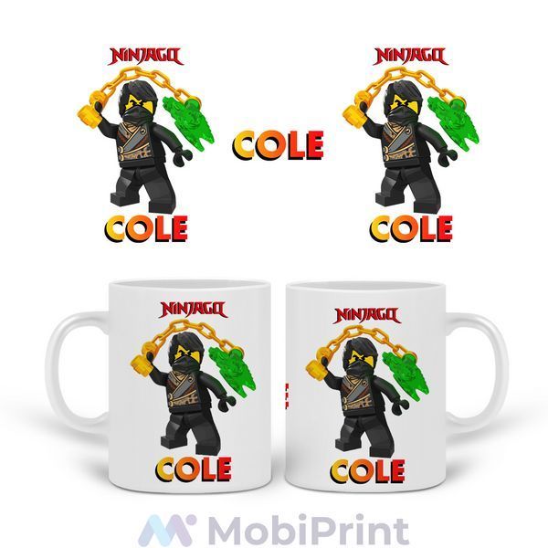 Кружка біла Коул Лего Ніндзяго (Cole LEGO Ninjago Masters of Spinjitzu) 20259-2640 фото