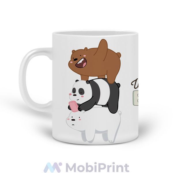 Кружка белая Три медведя (We Bare bears) 20259-2643 фото