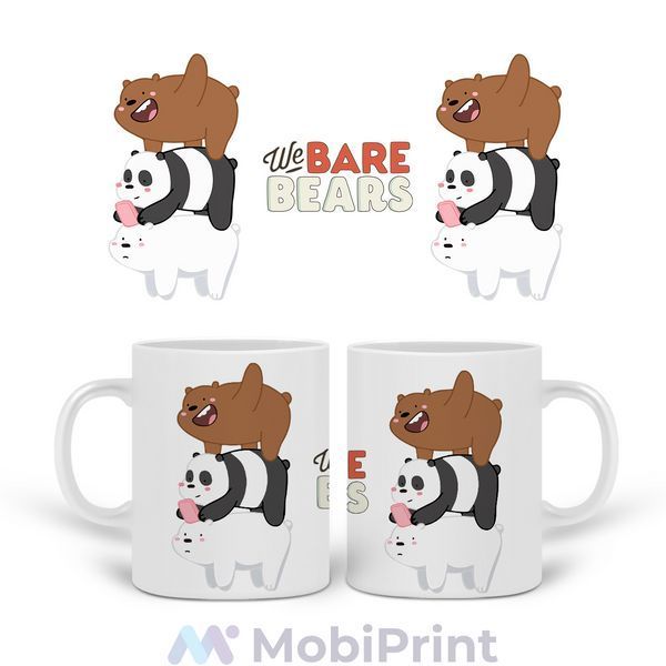 Кружка белая Три медведя (We Bare bears) 20259-2643 фото