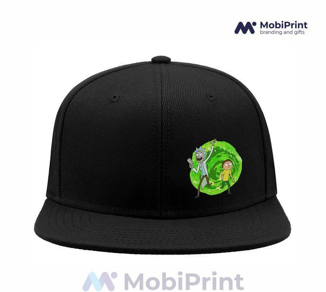 Кепка Snapback Чорна Портал Рік і Морті 9276-1240 фото