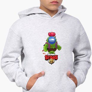 Худи детский Спайк Бравл Старс с Амонг Ас (Spike Brawl Stars with mask Among As) 9298-2599-LG фото