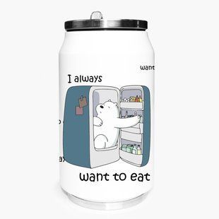 Термокружка Вся правда про ведмедів (We Bare Bears) термобанка з нержавіючої сталі з принтом 31091-2907-350 фото