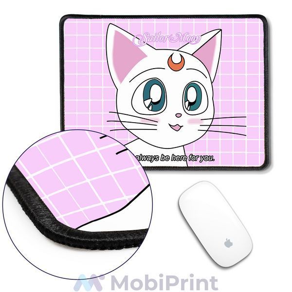 Килимок для миші з оверлоком Місяць Кішки Сейлор Мун (anime Sailor Moon Cats) L 5962-2919-XL фото