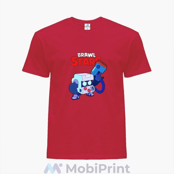 Детская футболка с принтом 8 бит Бравл Старс (8-bit Brawl Stars) 25186-1002-RD фото
