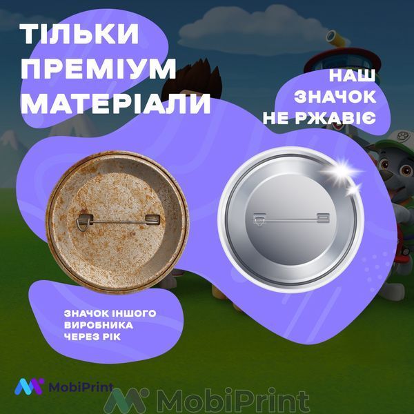 Комплект значков Щенячий патруль (Paw Patrol), декоративные значки на рюкзак, набор значков Мультсериалы &Oslash; 58мм 12 шт 93432-3982-12 фото