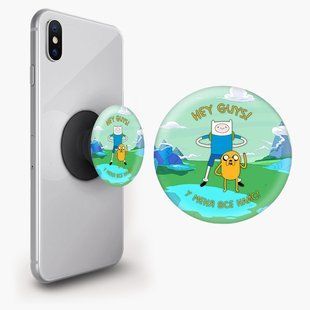 Попсокет Фін і Джейк пес (Finn & Jake the dog) Попсокет 8754-1579 фото