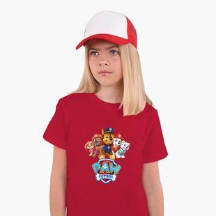Детская футболка Щенячий патруль (PAW Patrol), цветная футболка с принтом 25186-1608-RD фото