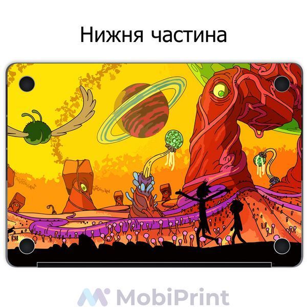 Комплект наклейок для Apple MacBook Pro / Air/Pro Рік і Морті (Rick and Morty) 1234-1678 фото