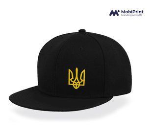 Кепка Snapback Чорна Герб України 9276-3790 фото