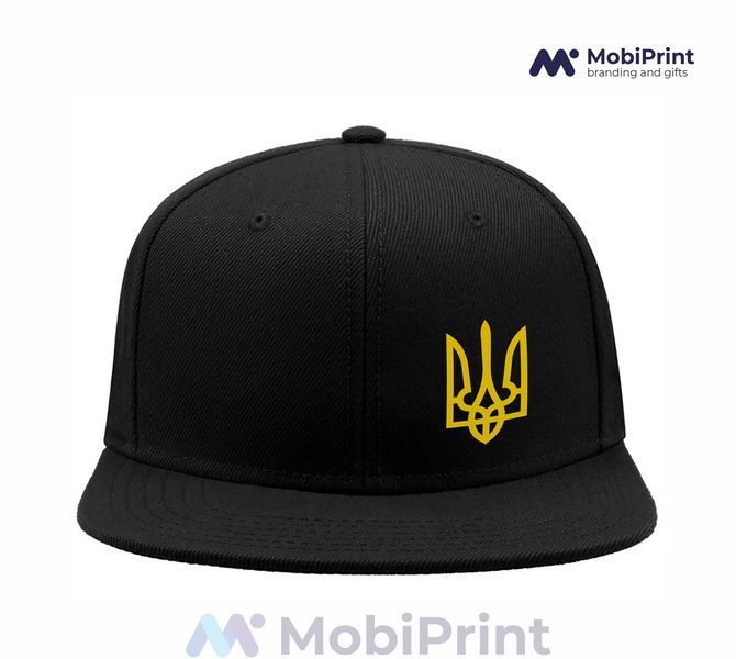 Кепка Snapback Чорна Герб України 9276-3790 фото