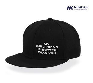 Кепка Snapback Чорна My girlfriend hotter than you 9276-4092 фото