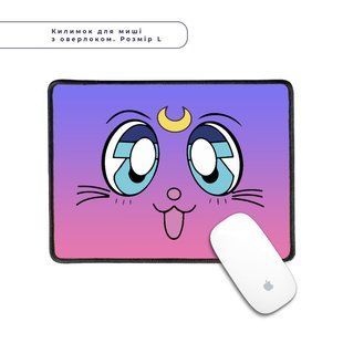 Килимок для миші з оверлоком Місяць Кішки Сейлор Мун (anime Sailor Moon Cats) L 5962-2921-XL фото